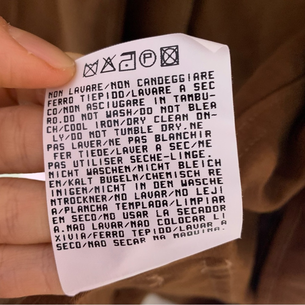 VTG 90s Benetton Linen Blend Utility Jacket - Brown, Size 38 IT (Small) - Picture 4 of 8